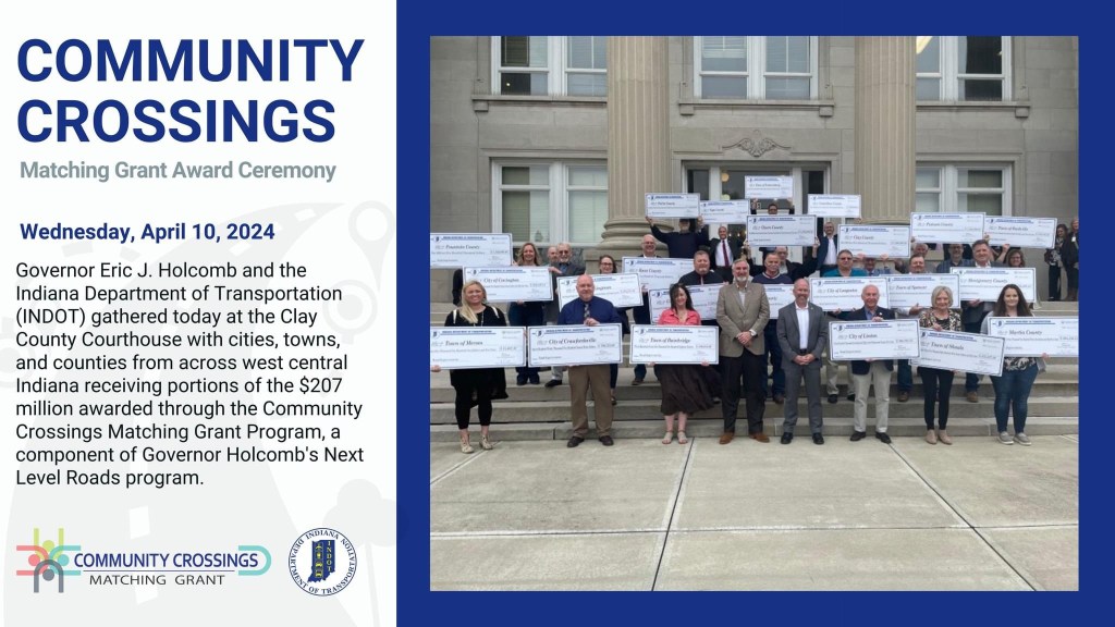 Valparaiso awarded $1,500,000 from INDOT Community Crossing Matching Grant for road&nbsp;repairs